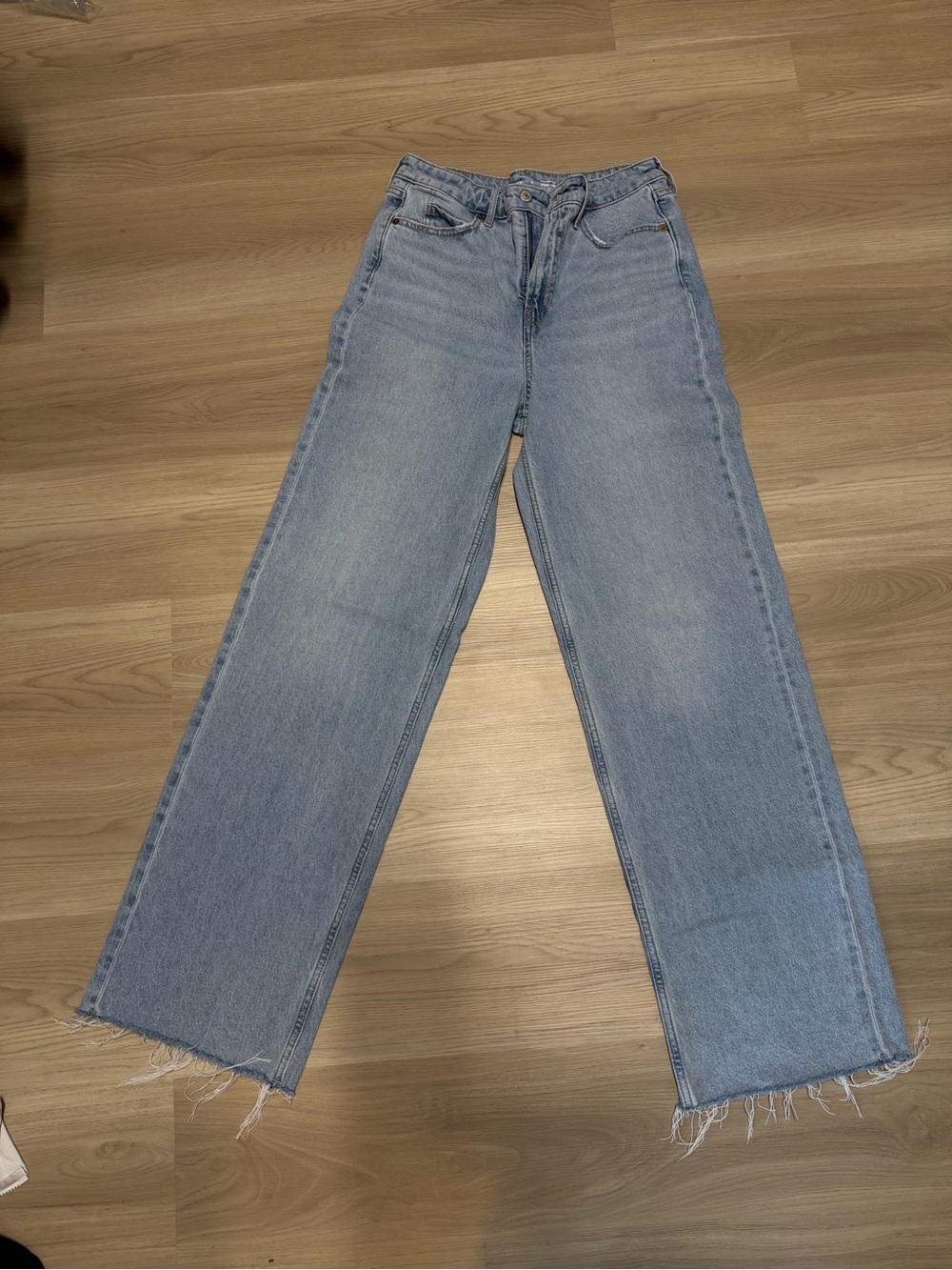 Light Blue High-Rise Wide Leg Jeans - Women